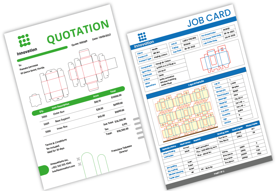 Quotation and Job Card